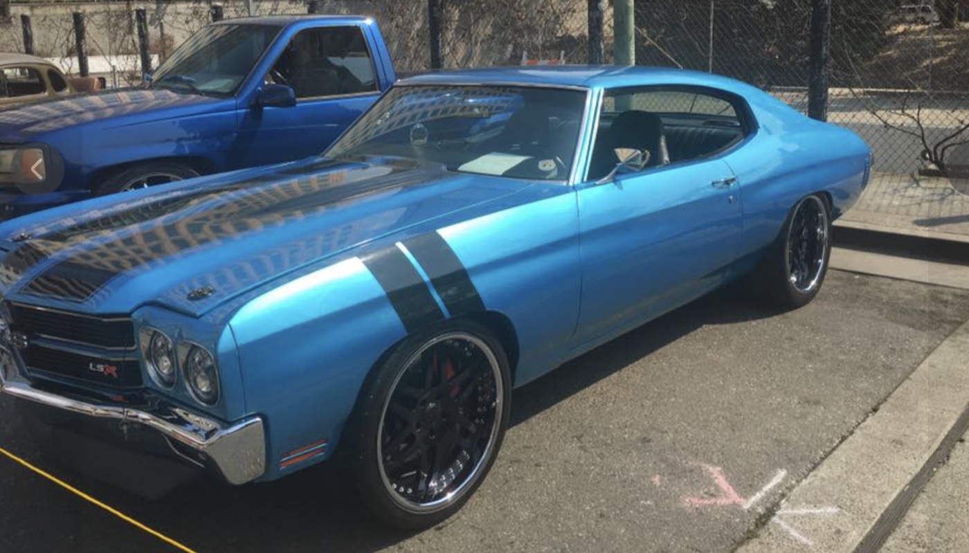 The Chevelle parked